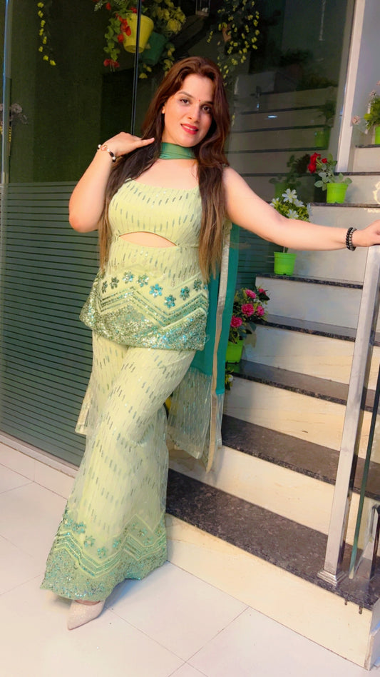 Designer Sequence Fabric Suit