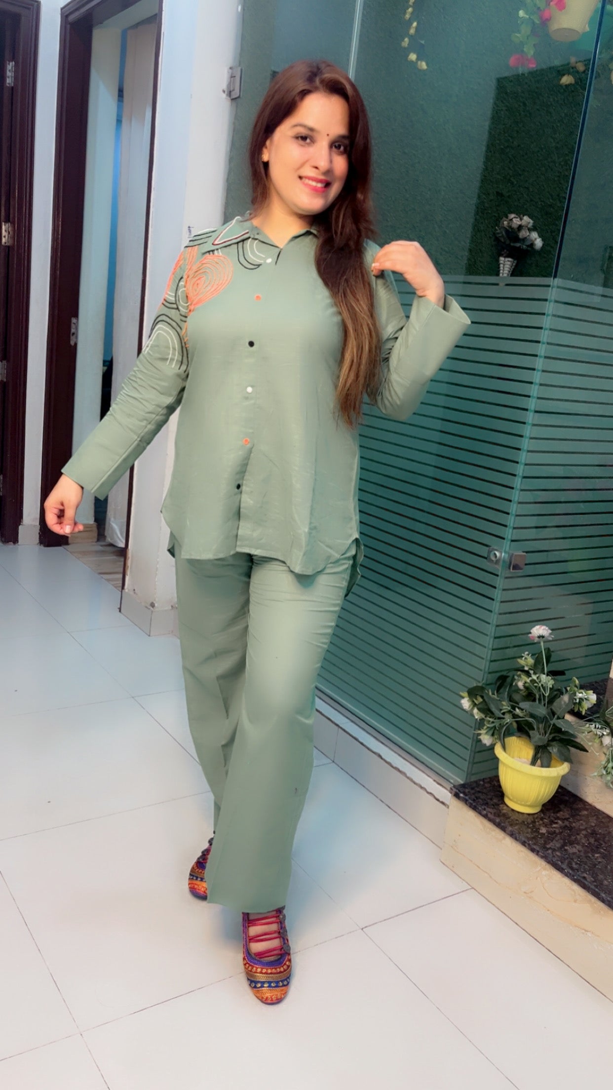 Embroidered Co-ord Set
