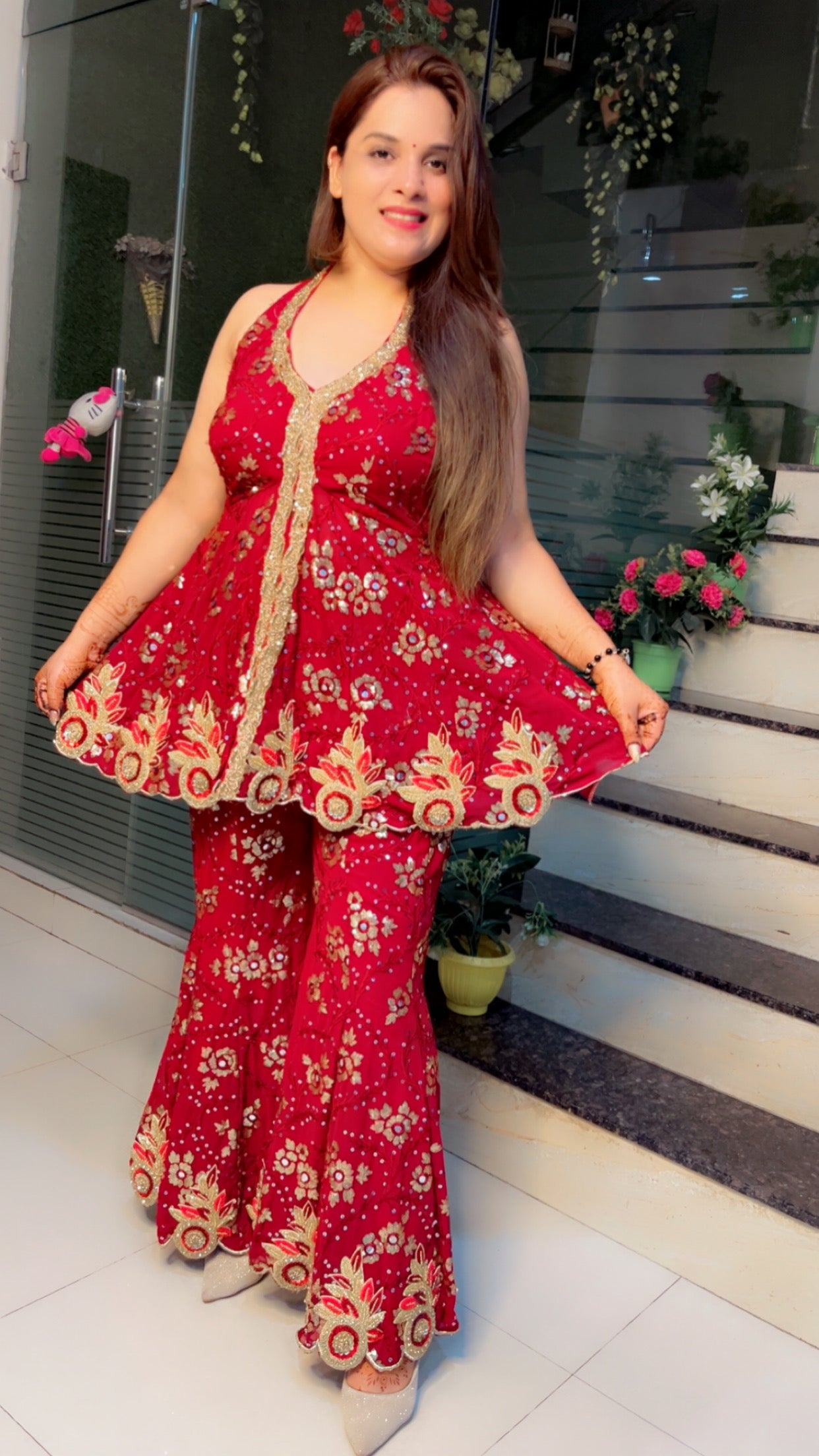 Peplum Style Partywear Outfit
