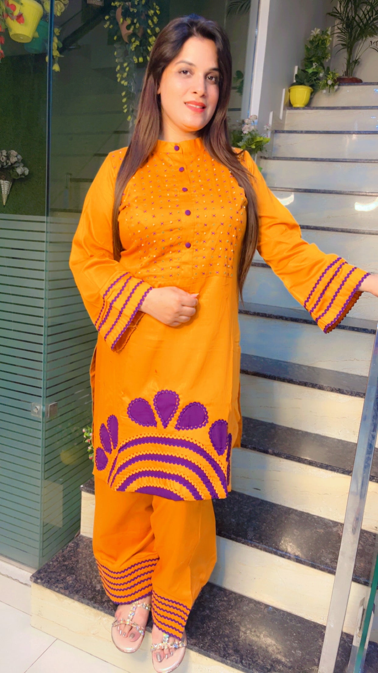 Designer Kurti With Farshi Salwar For Summer (KS)