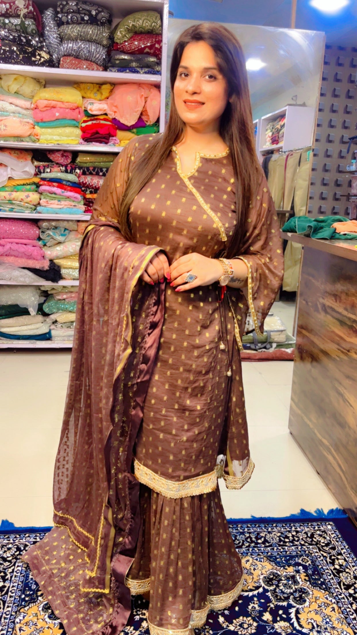 Brown Designer Garara Suit (GS001)