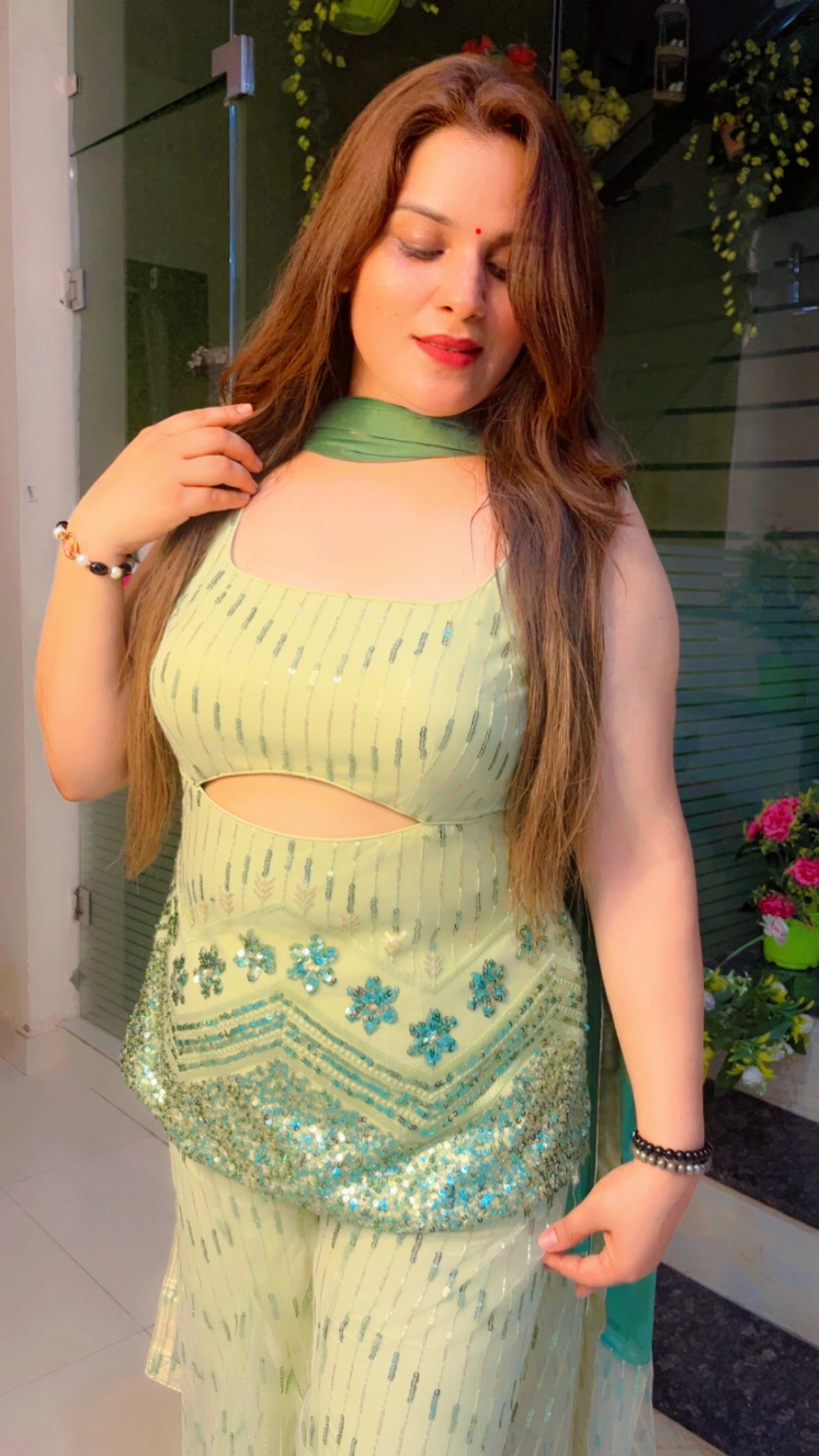 Designer Sequence Fabric Suit
