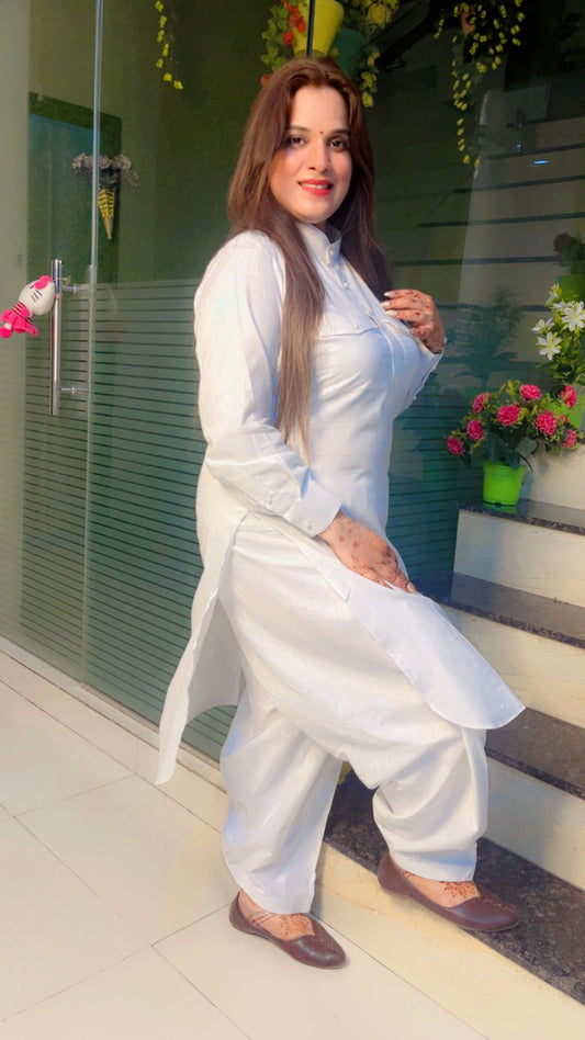 White Salwar-Kameez (KS008)