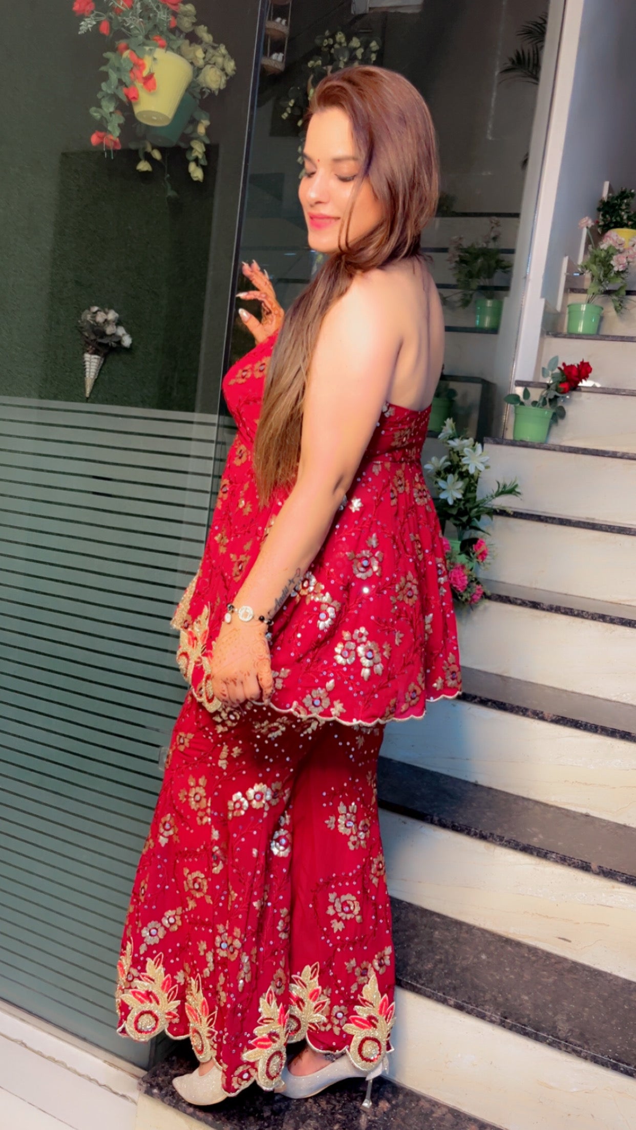 Peplum Style Partywear Outfit