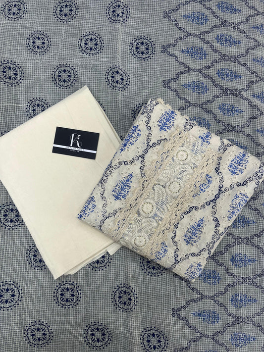 White Chicken Unstitched Suit Material (US)