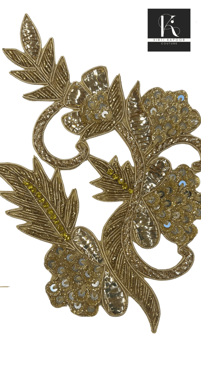 Big Size Golden Patch For Suits and Dresses - Kirti Kapoor Couture