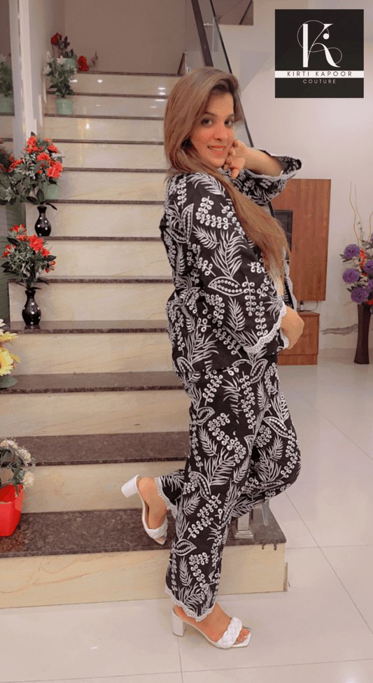 Black Chicken Co - ord Set (New Addition) - Kirti Kapoor Couture