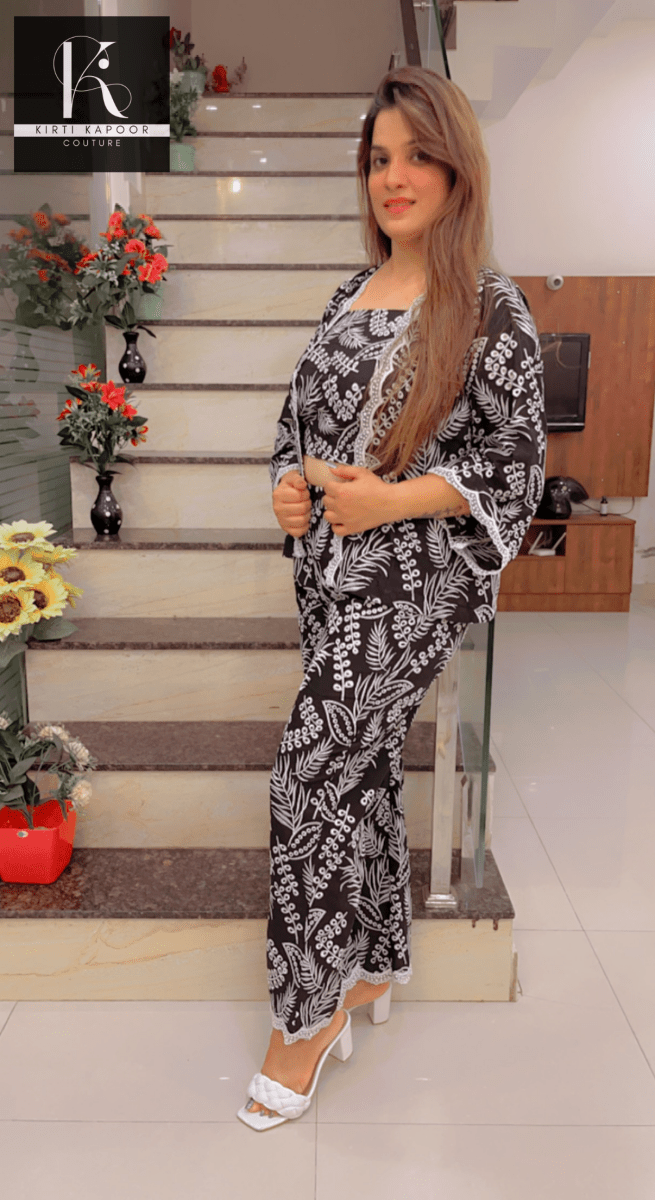 Black Chicken Co - ord Set (New Addition) - Kirti Kapoor Couture