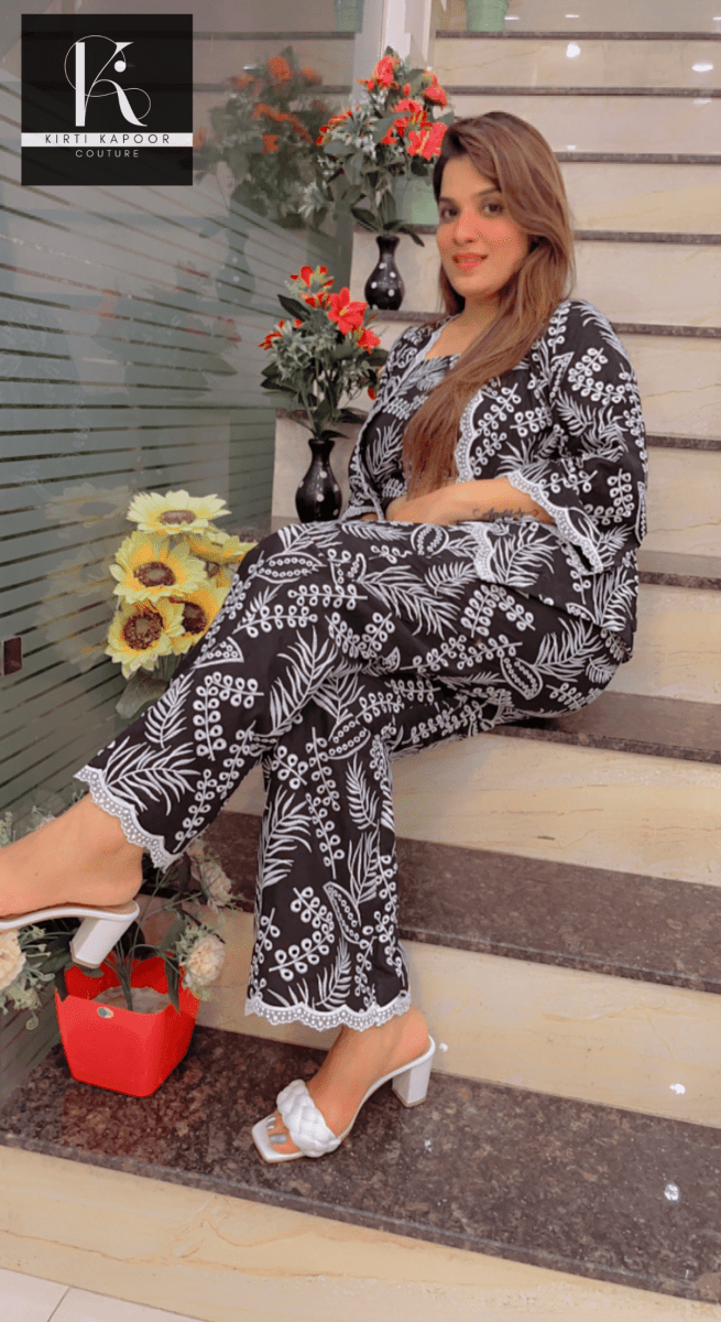 Black Chicken Co - ord Set (New Addition) - Kirti Kapoor Couture