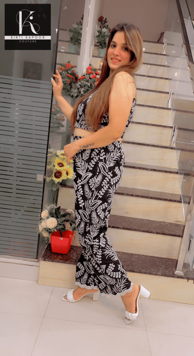 Black Chicken Co - ord Set (New Addition) - Kirti Kapoor Couture