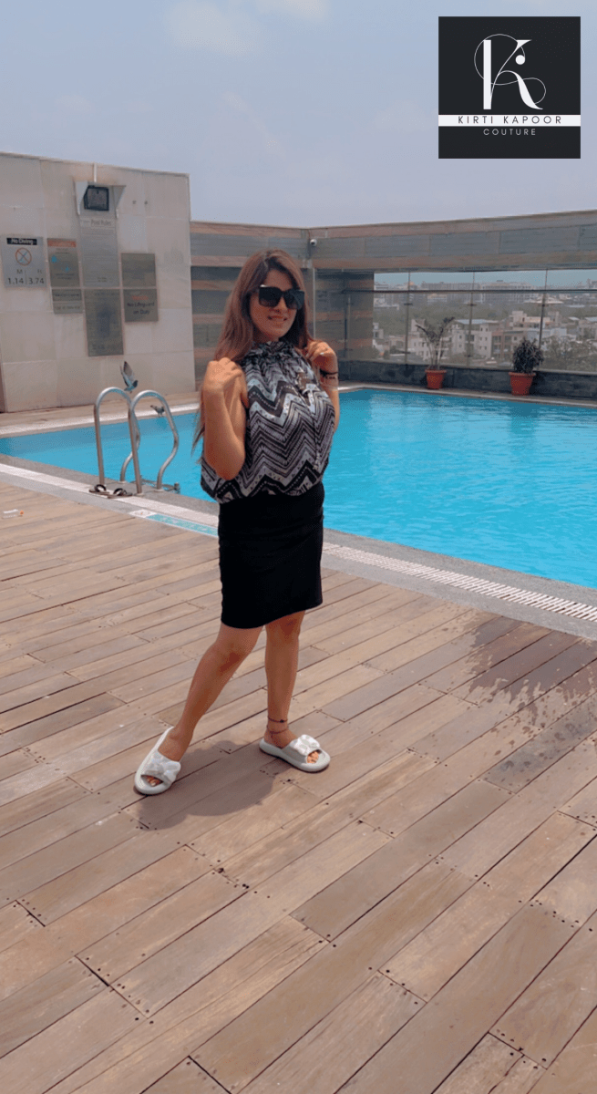 Black Skirt With Matching Top - Kirti Kapoor Couture