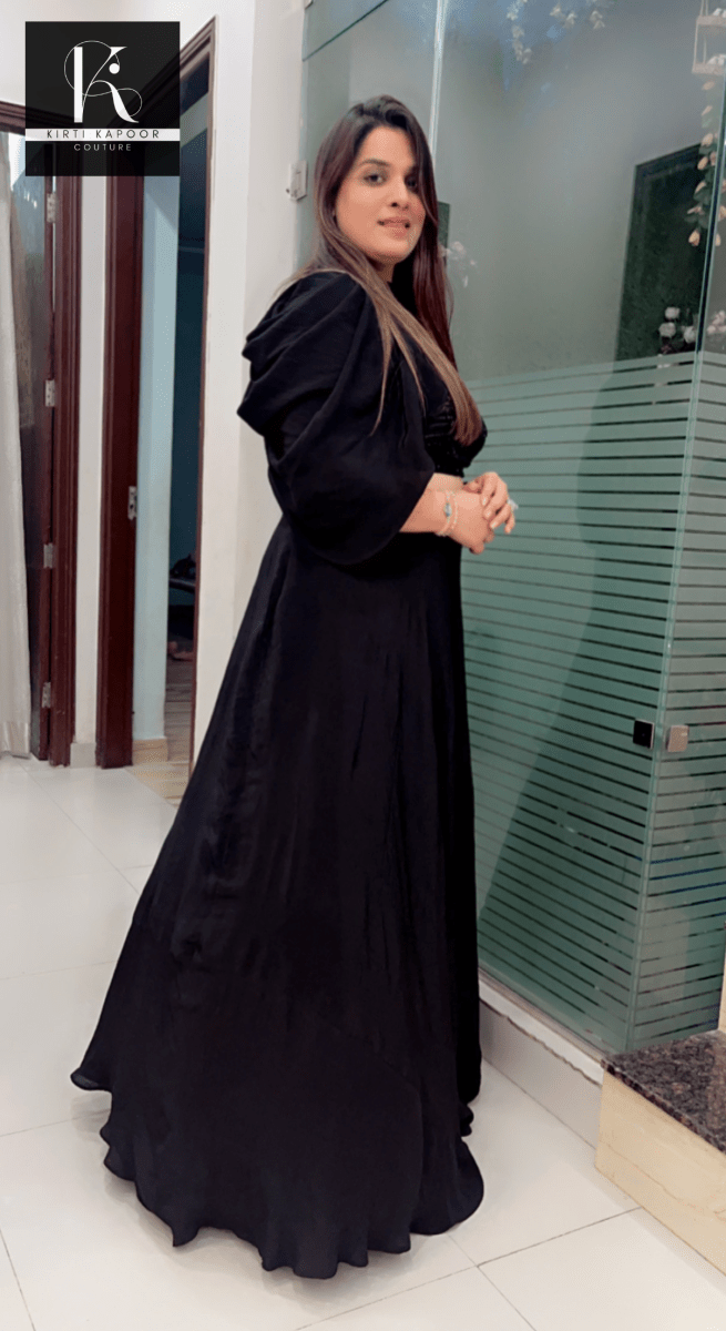Blouse and Skirt Set with a Layered Shrug - Kirti Kapoor Couture