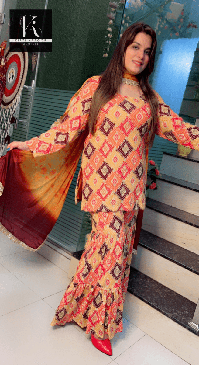 Boutique Fabric Sharara Suit for Festivals - Kirti Kapoor Couture