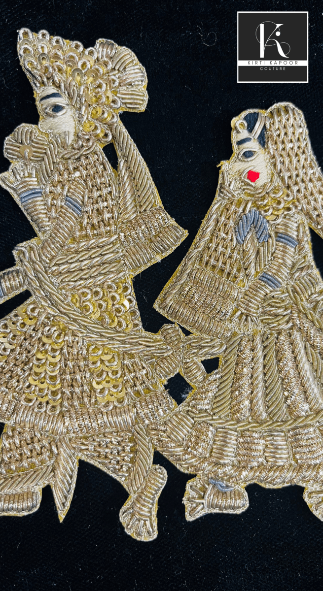 Bride and Groom Designer Applique Patch (The Raja - Rani Patch) - Kirti Kapoor Couture