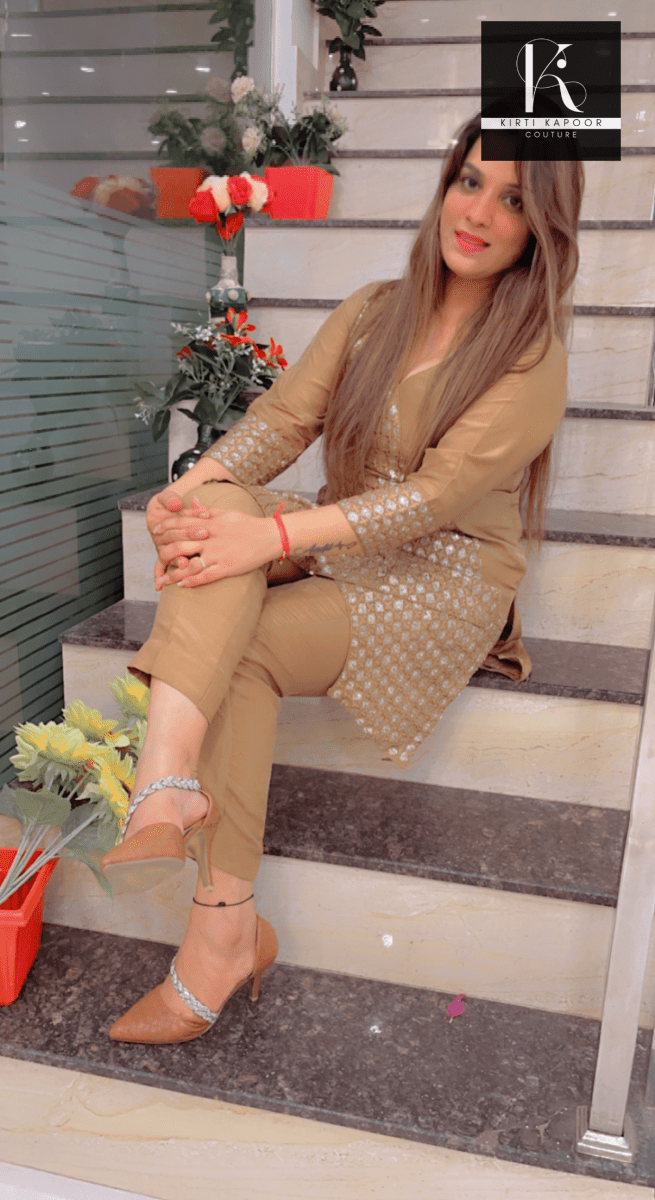 Brown Embroidered Co - ord Set - Kirti Kapoor Couture