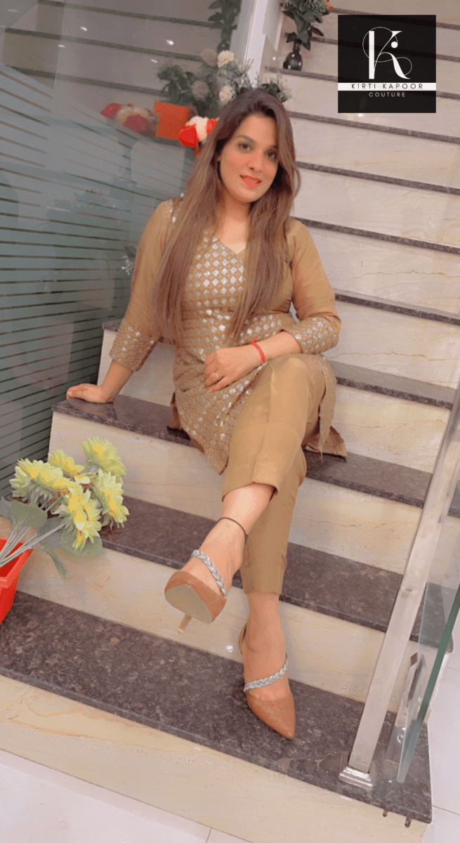 Brown Embroidered Co - ord Set - Kirti Kapoor Couture