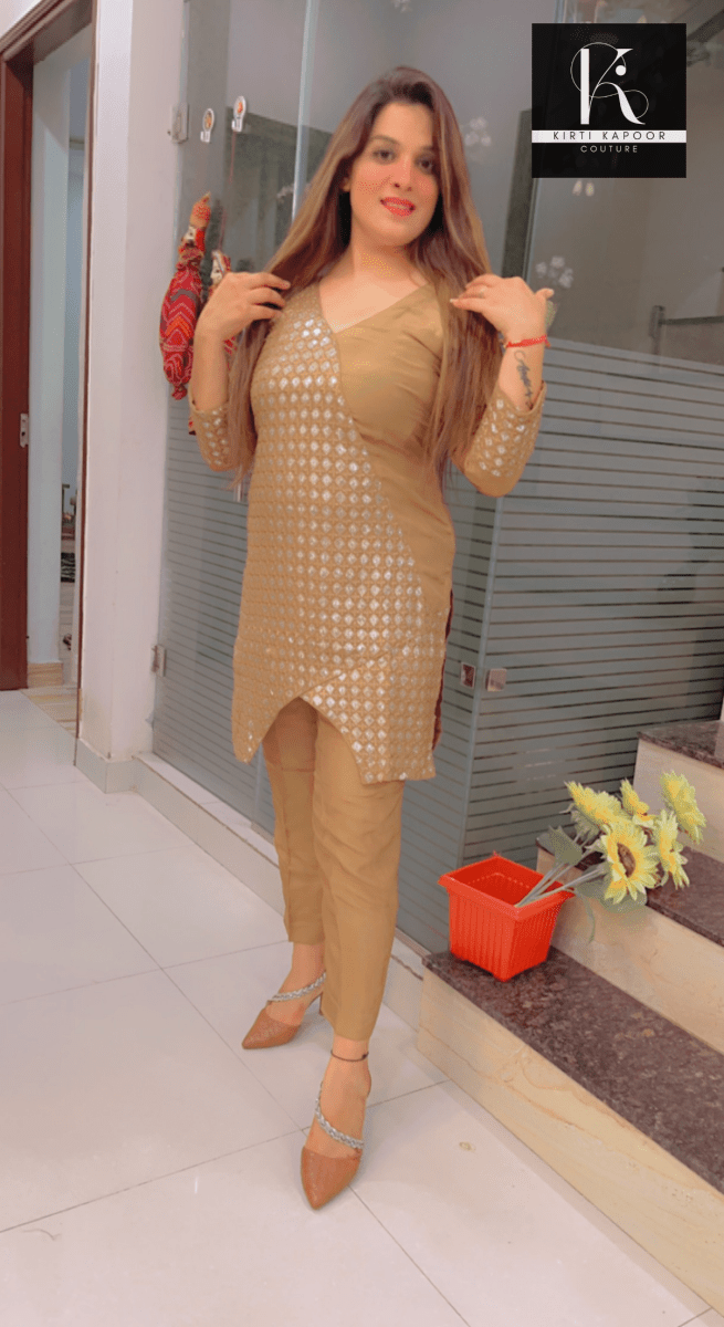 Brown Embroidered Co - ord Set - Kirti Kapoor Couture