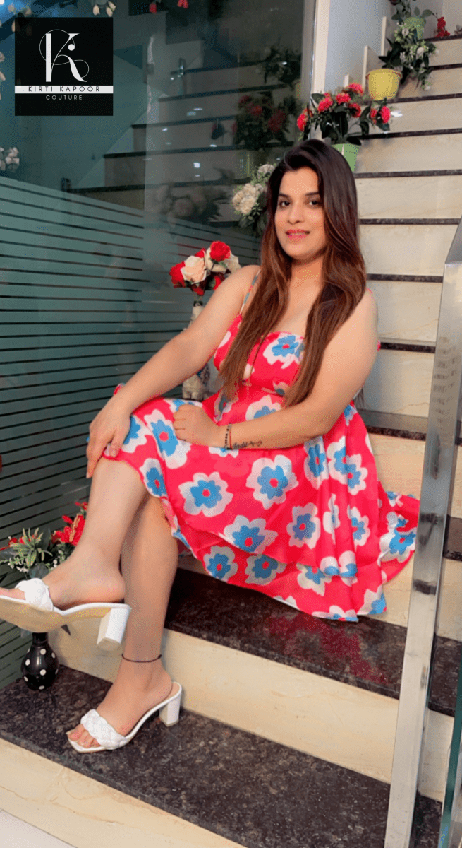 Cherry Floral Printed Tunic - Kirti Kapoor Couture