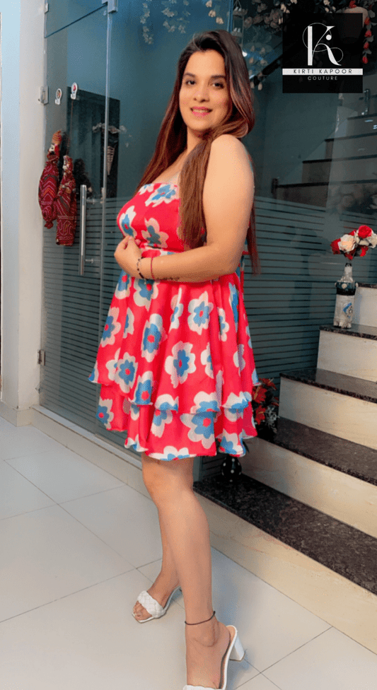 Cherry Floral Printed Tunic - Kirti Kapoor Couture