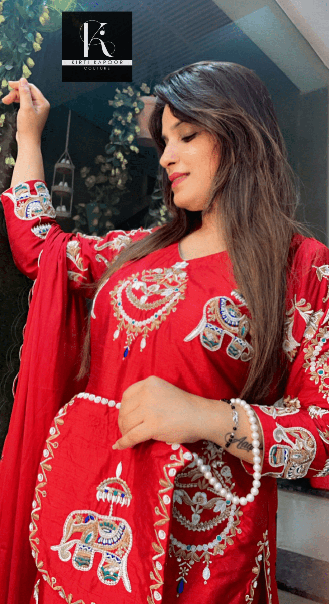 Cherry Hand - Embroidered Suit (Wedding Collection) - Kirti Kapoor Couture