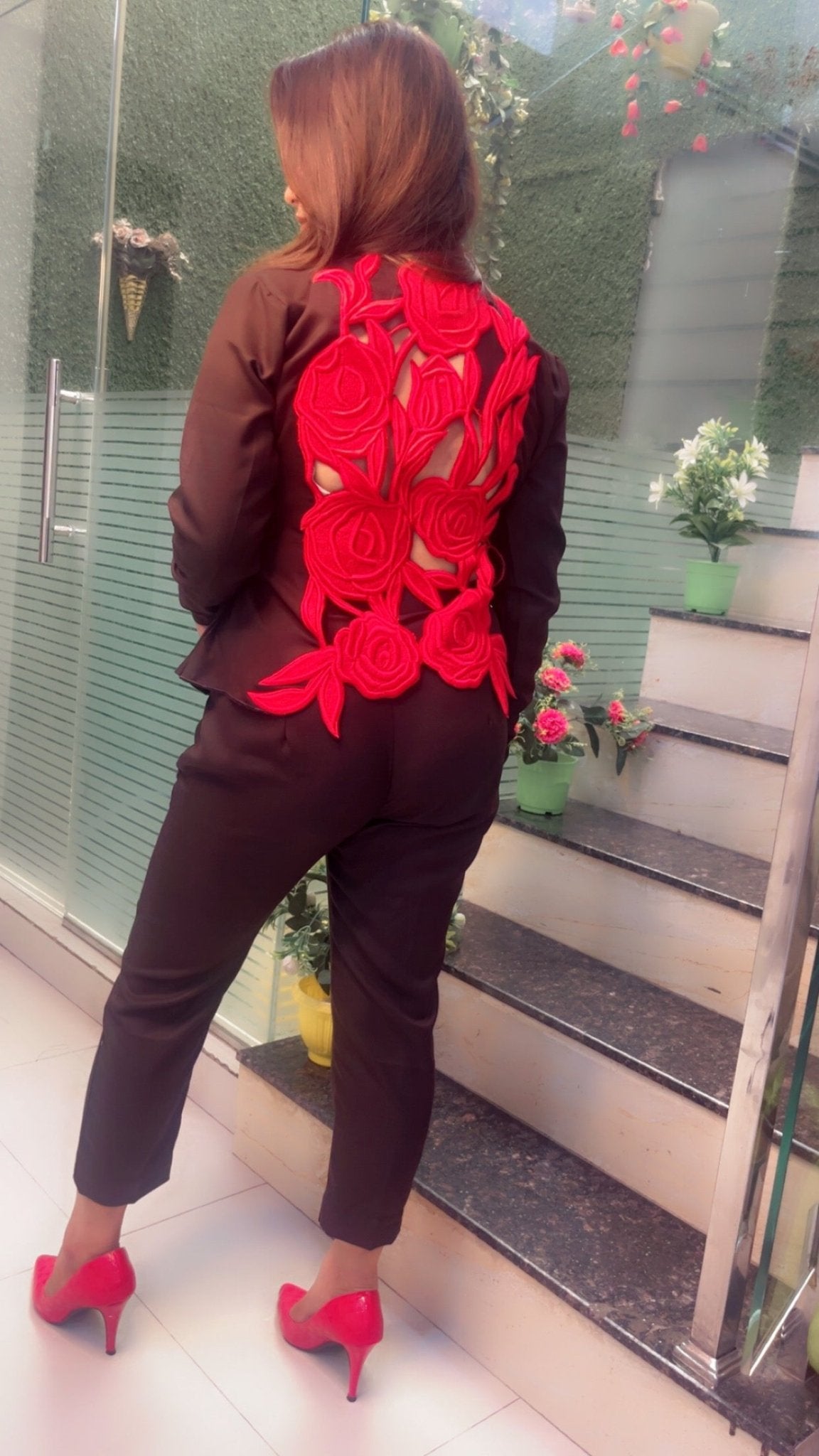 Co - ord with Embroidered Back - Kirti Kapoor Couture
