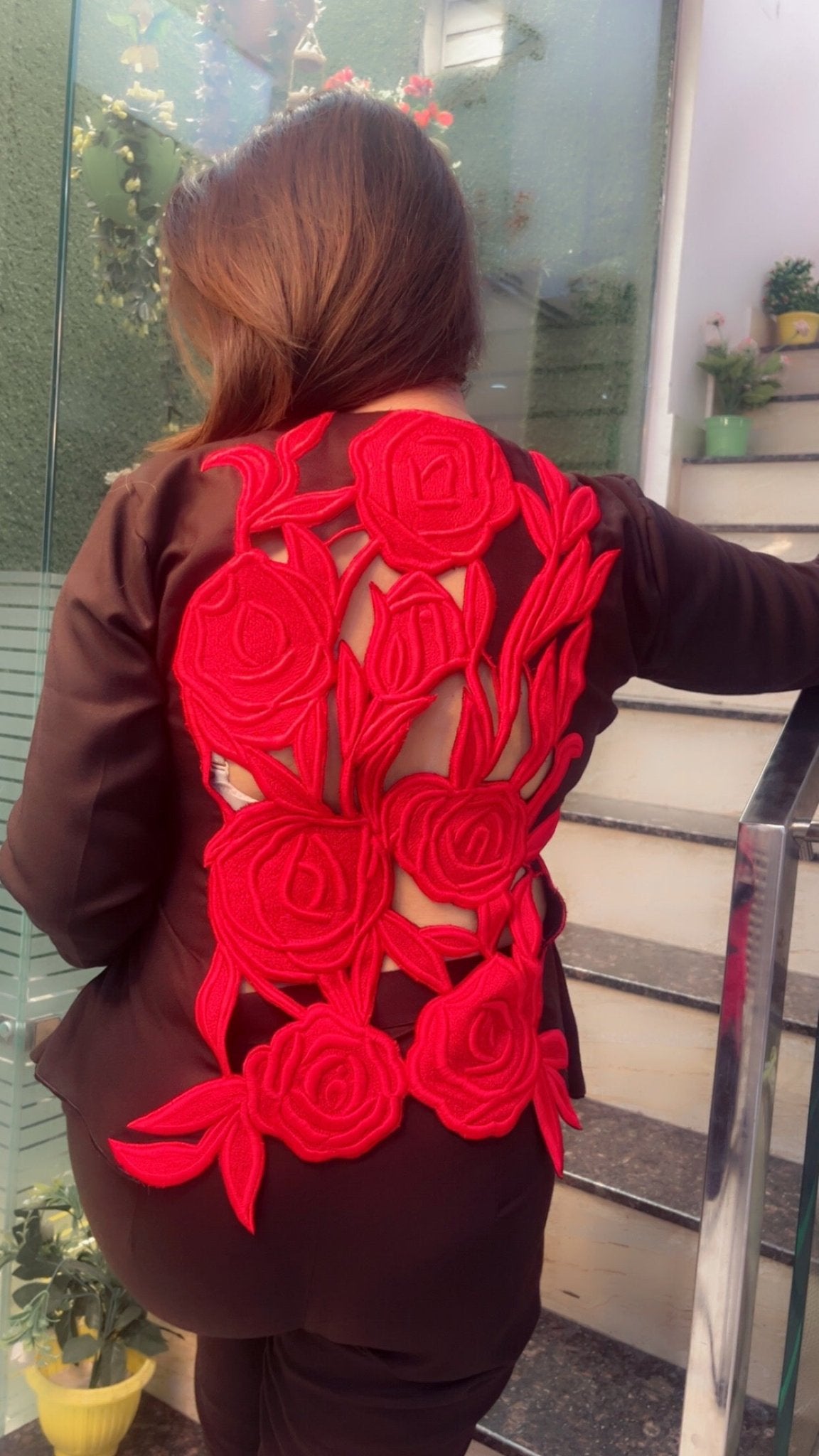 Co - ord with Embroidered Back - Kirti Kapoor Couture