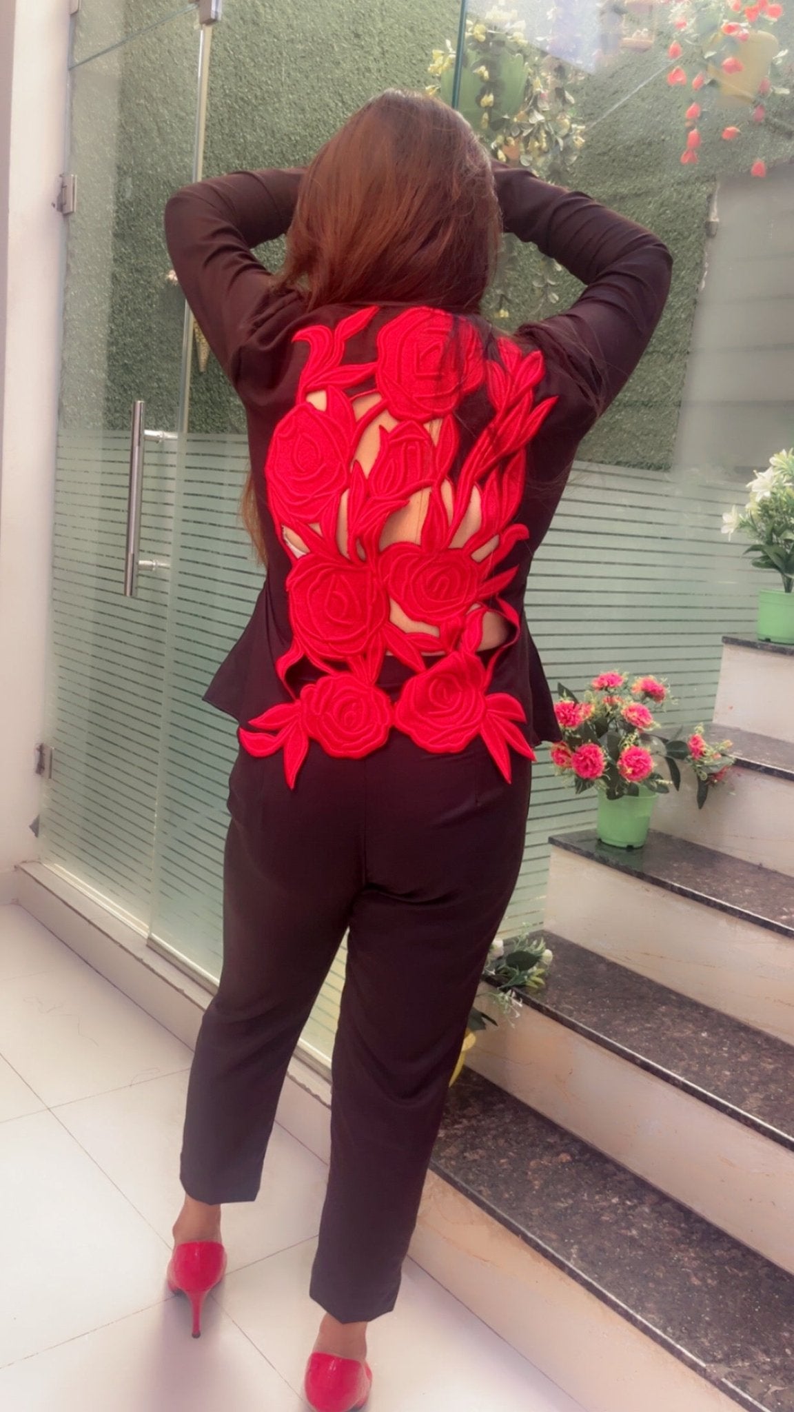 Co - ord with Embroidered Back - Kirti Kapoor Couture