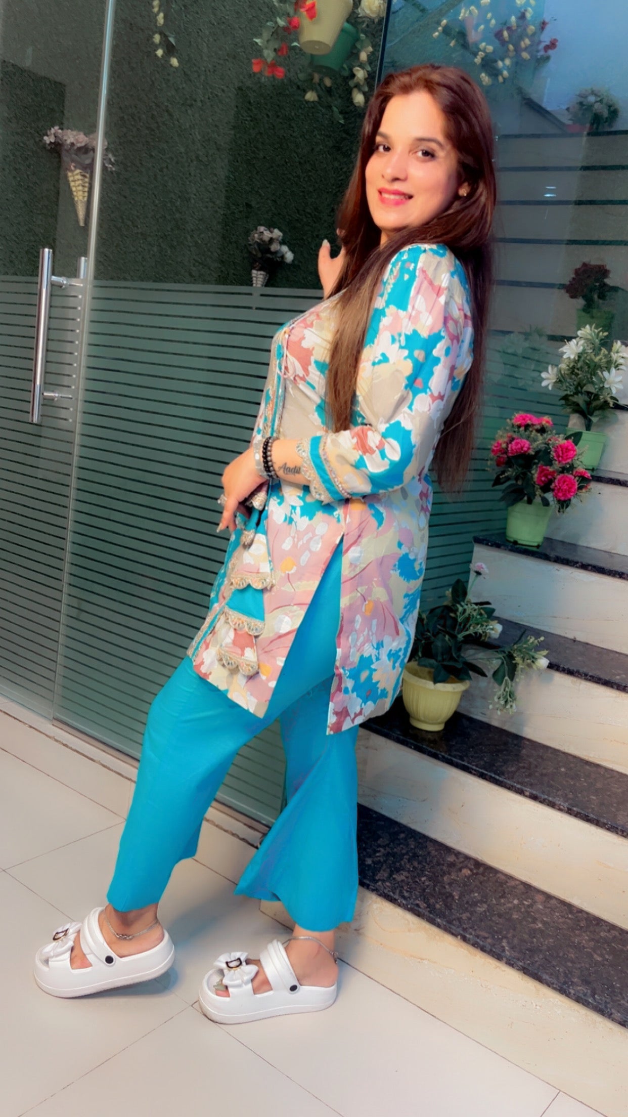 Cotton Angrakha Style Co - Ord Set - Kirti Kapoor Couture