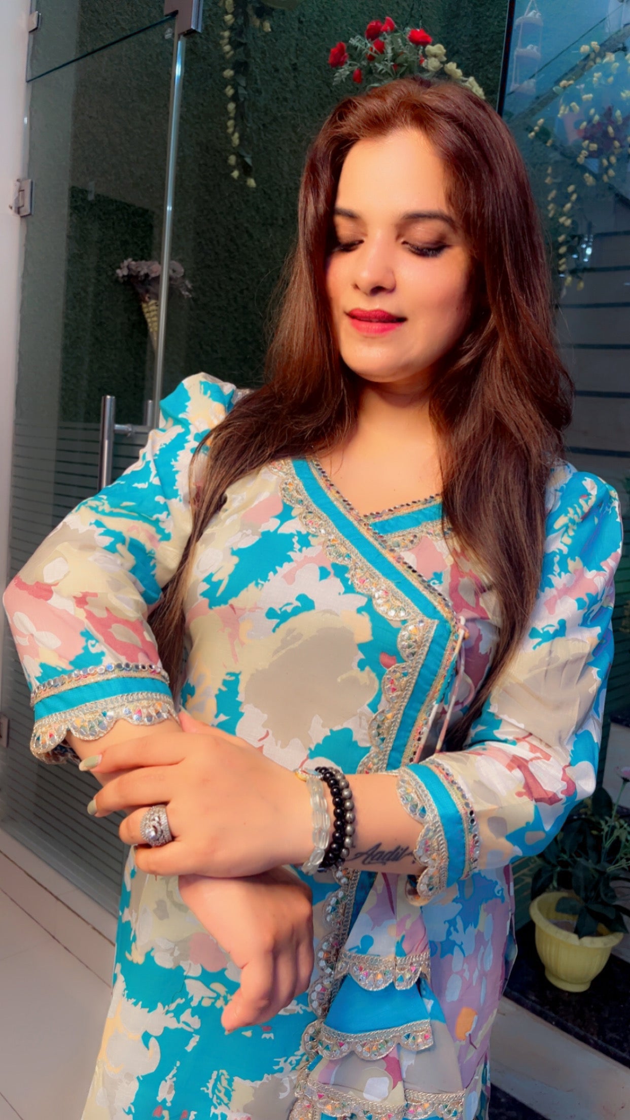 Cotton Angrakha Style Co - Ord Set - Kirti Kapoor Couture