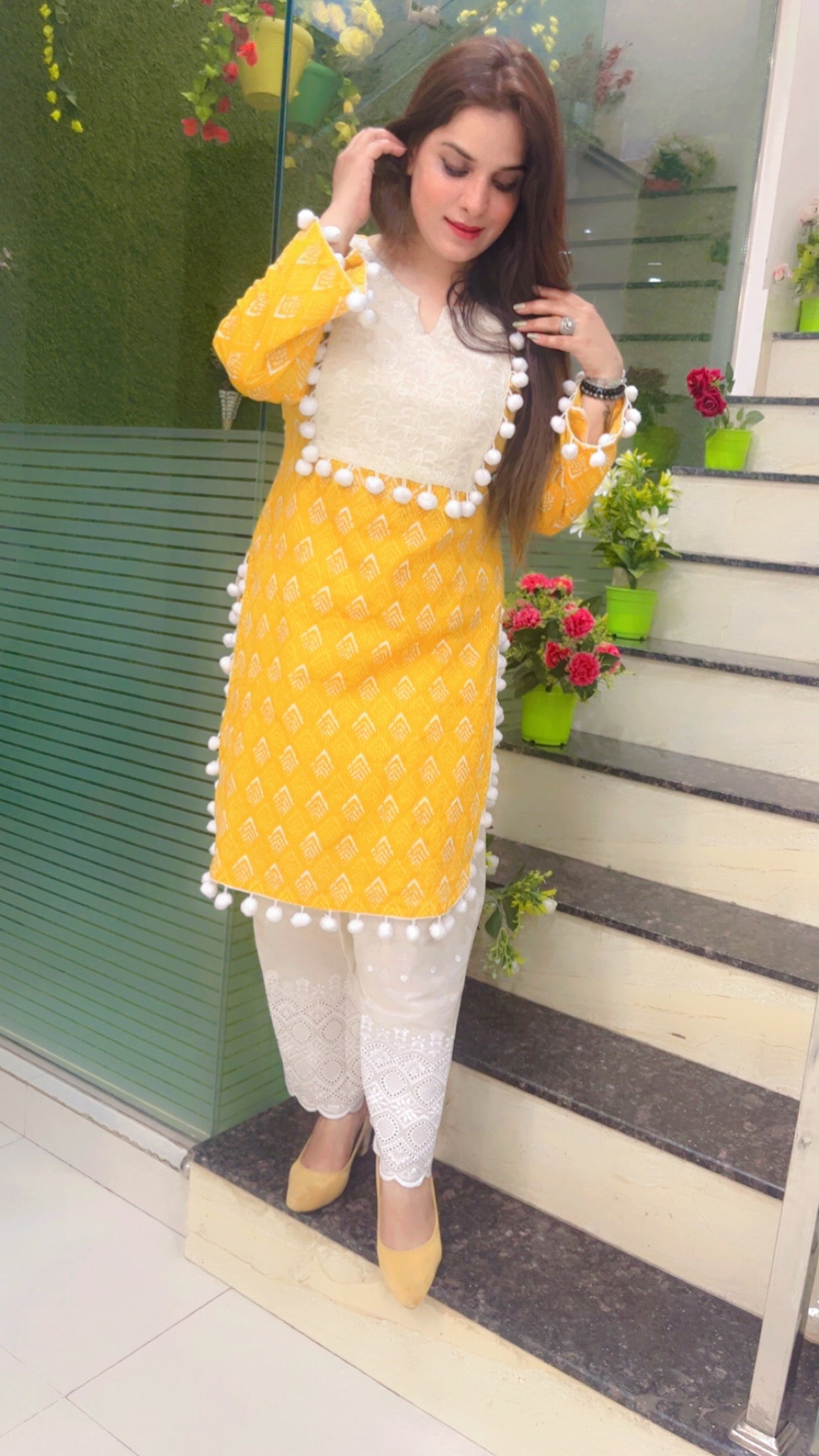 Cotton Designer Pakistani Style Kurti Set - Kirti Kapoor Couture