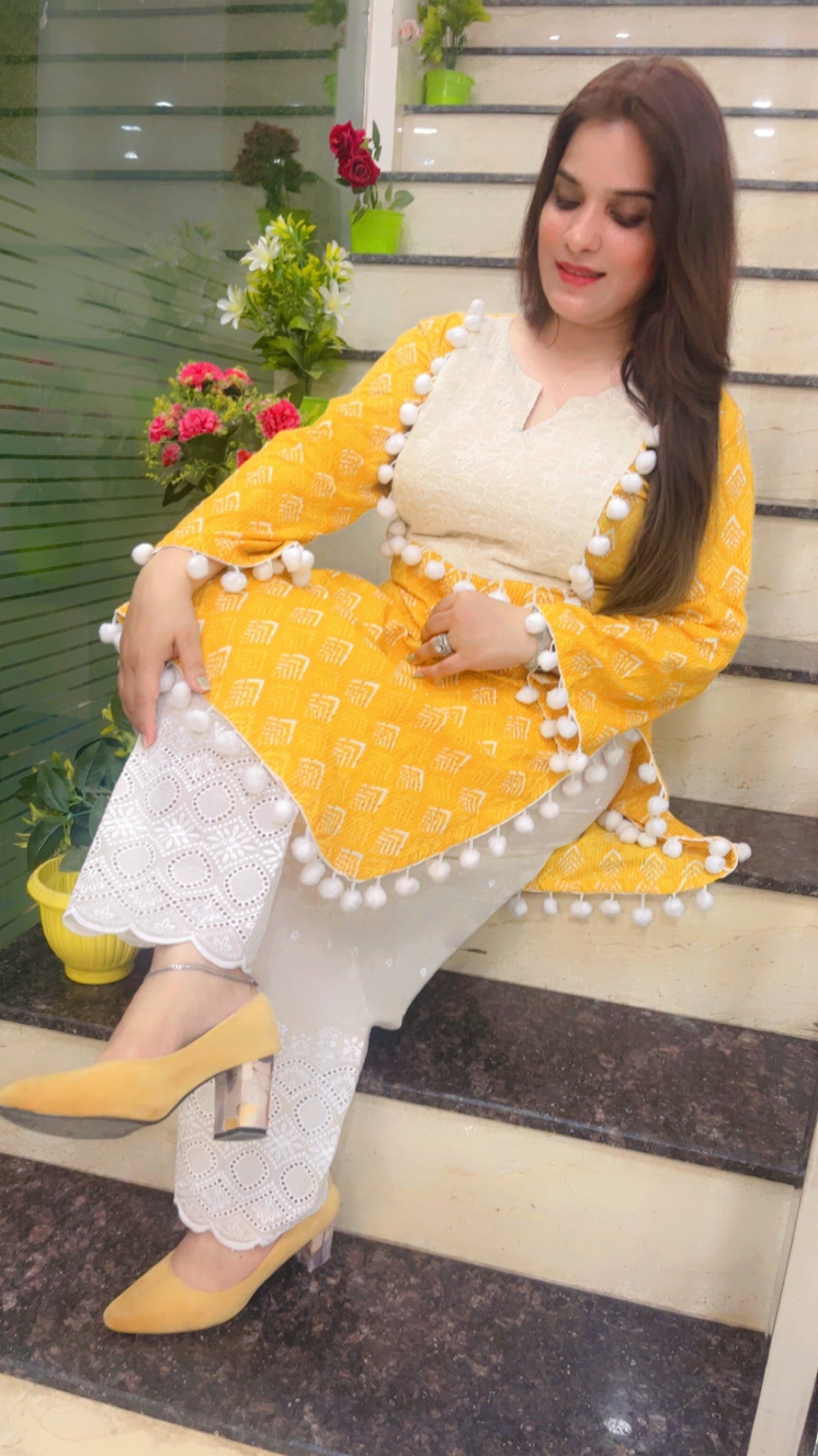 Cotton Designer Pakistani Style Kurti Set - Kirti Kapoor Couture