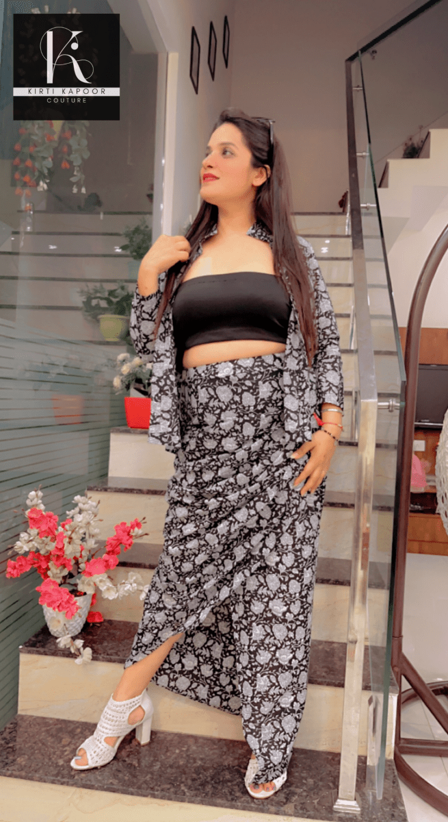 Cotton Drape Dress - Customisation Options Available - Kirti Kapoor Couture