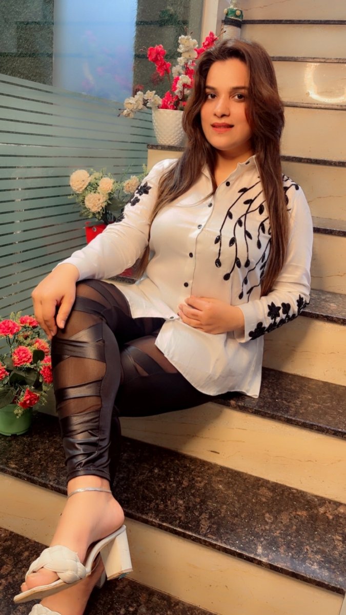 Cotton Formal White Shirt with Embroidered Black Flowers and Leaves - Kirti Kapoor Couture