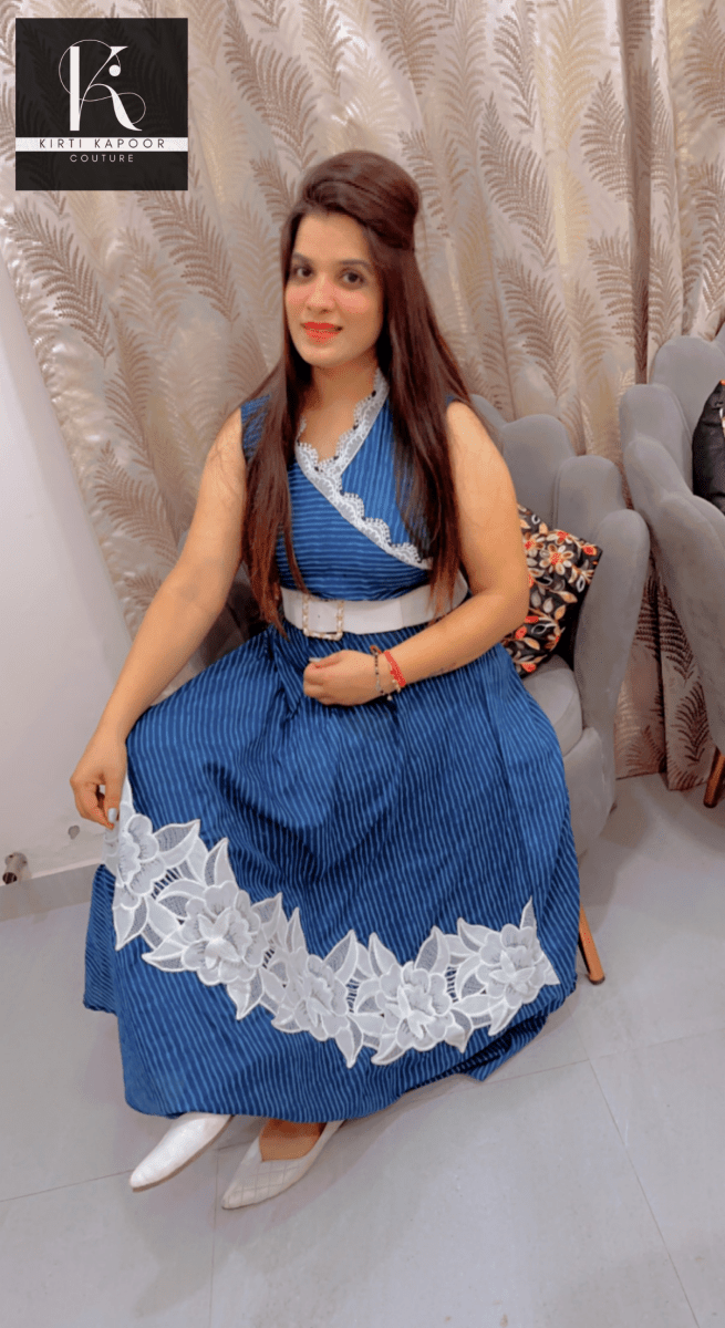 Cotton Kurti With Heavy Lace Work - Kirti Kapoor Couture