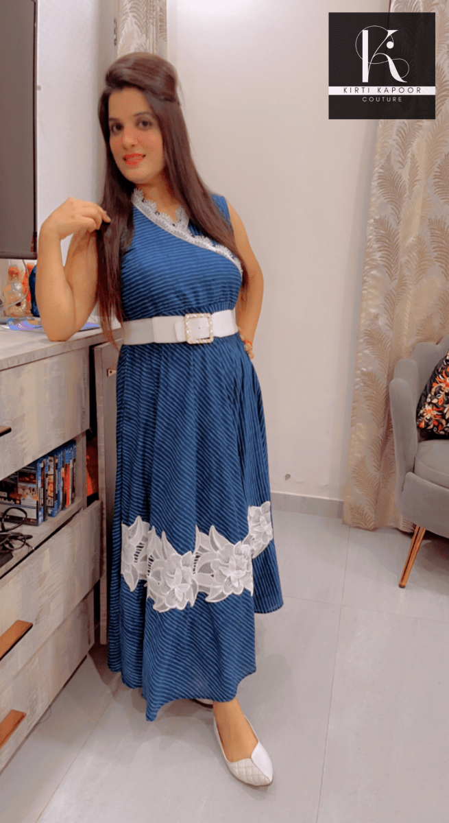 Cotton Kurti With Heavy Lace Work - Kirti Kapoor Couture