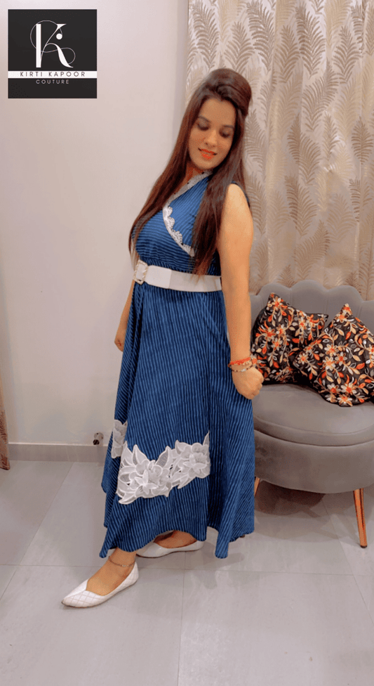 Cotton Kurti With Heavy Lace Work - Kirti Kapoor Couture