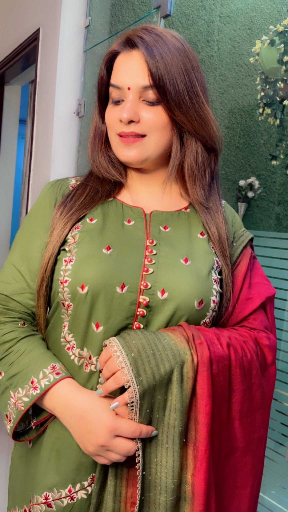 Cotton Linen Embroidered Suit - Kirti Kapoor Couture