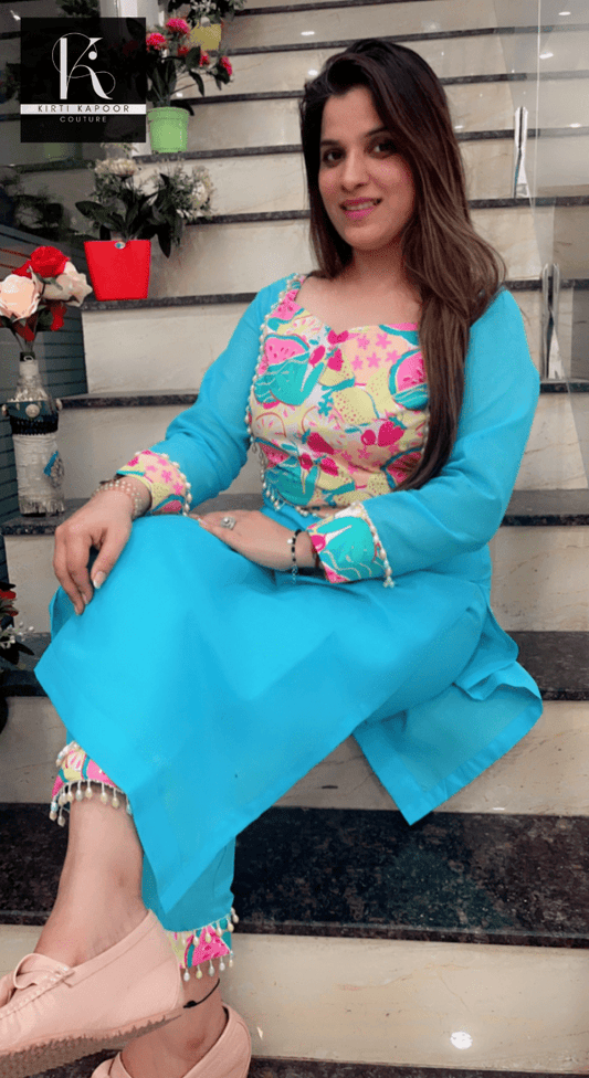 Cotton Summer Co - ord with Fruity - Fabric Patch - Kirti Kapoor Couture