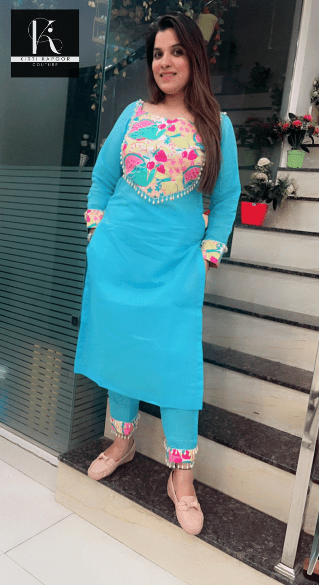 Cotton Summer Co - ord with Fruity - Fabric Patch - Kirti Kapoor Couture