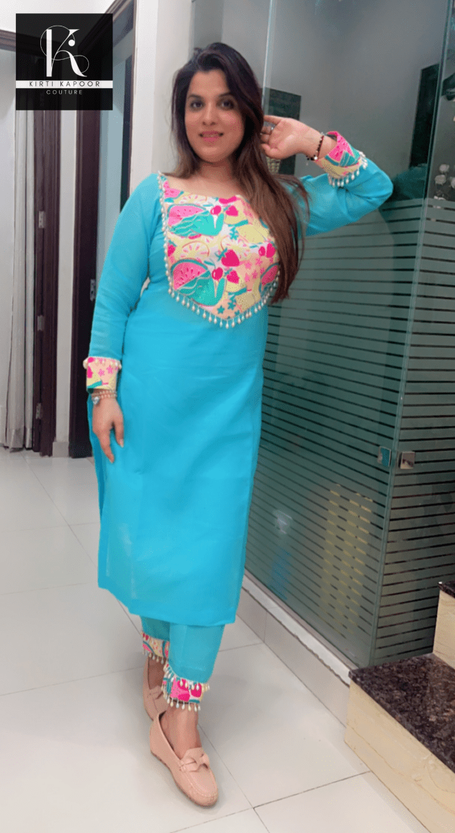 Cotton Summer Co - ord with Fruity - Fabric Patch - Kirti Kapoor Couture