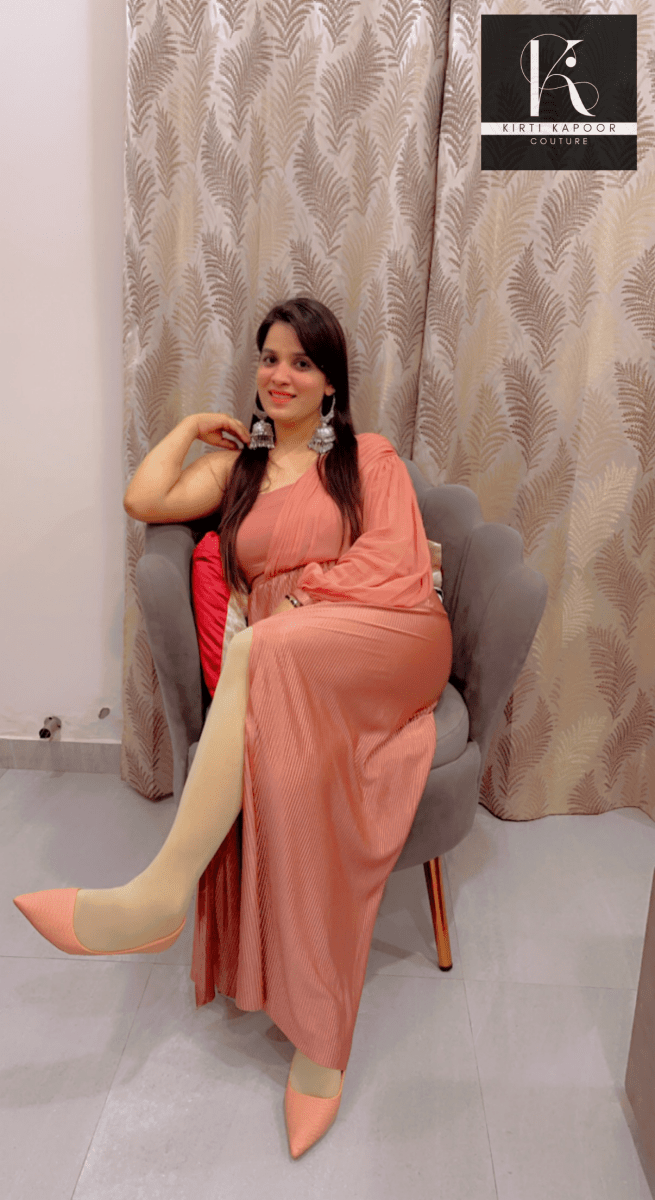 Crushed Fabric Maxi Dress by Kirti Kapoor - Kirti Kapoor Couture