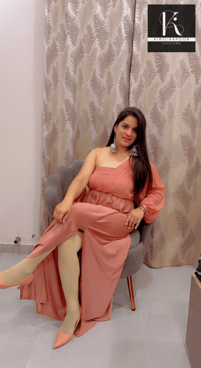 Crushed Fabric Maxi Dress by Kirti Kapoor - Kirti Kapoor Couture