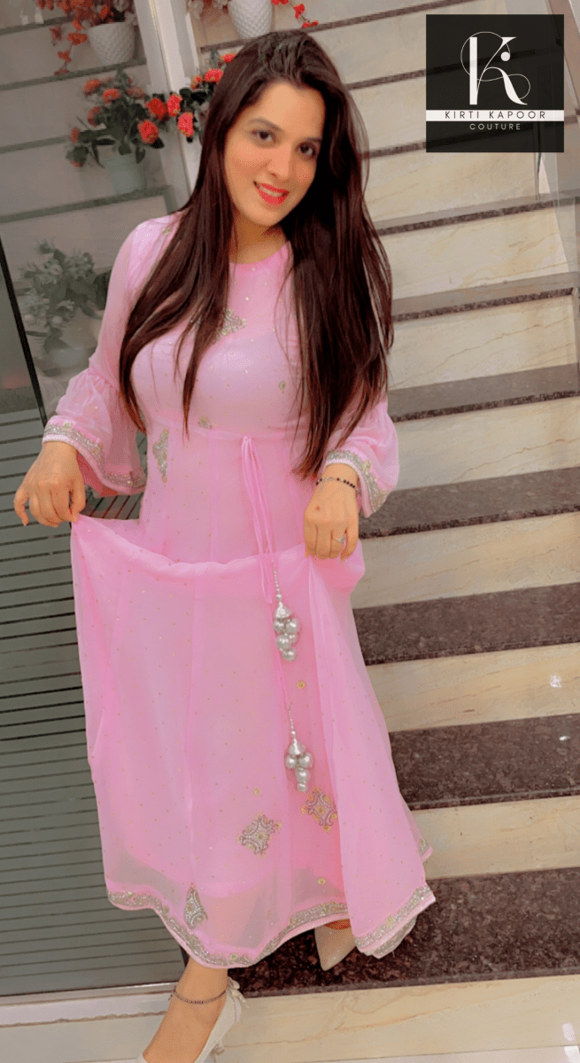 Custom - Made Light Pink Gown by Kirti Kapoor - Kirti Kapoor Couture