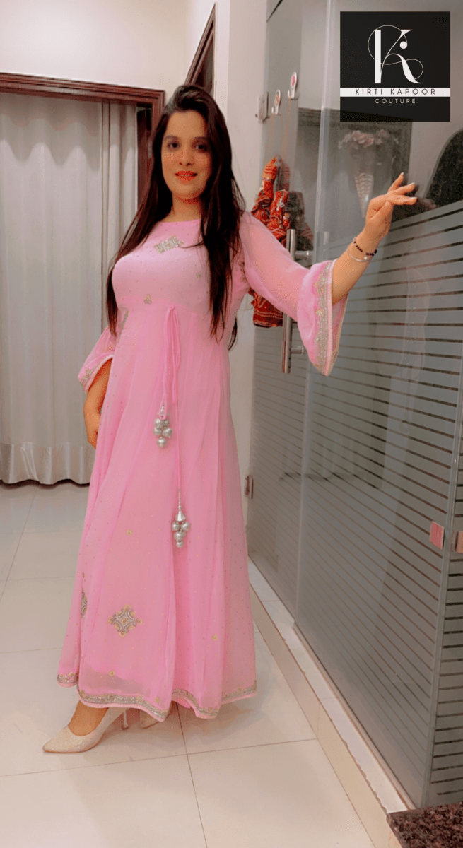 Custom - Made Light Pink Gown by Kirti Kapoor - Kirti Kapoor Couture