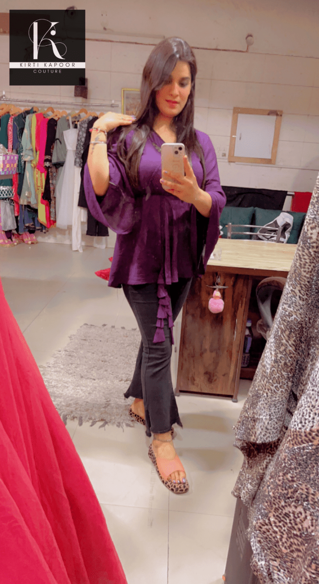 Customised Purple Trendy Top by Kirti Kapoor - Kirti Kapoor Couture