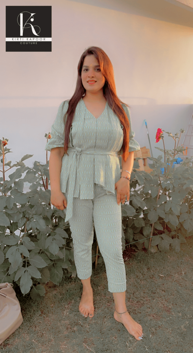 Designer Chicken Fabric Co - ord Set - Kirti Kapoor Couture