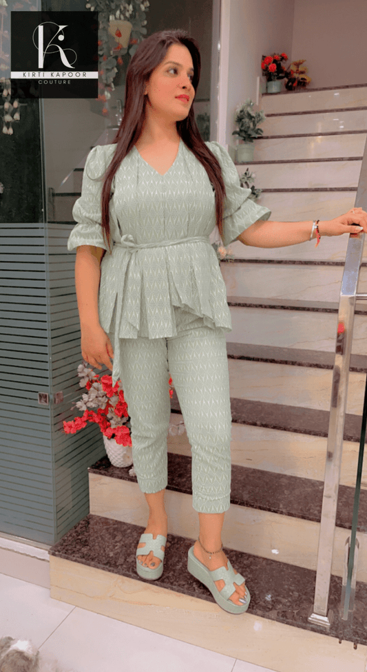 Designer Chicken Fabric Co - ord Set - Kirti Kapoor Couture