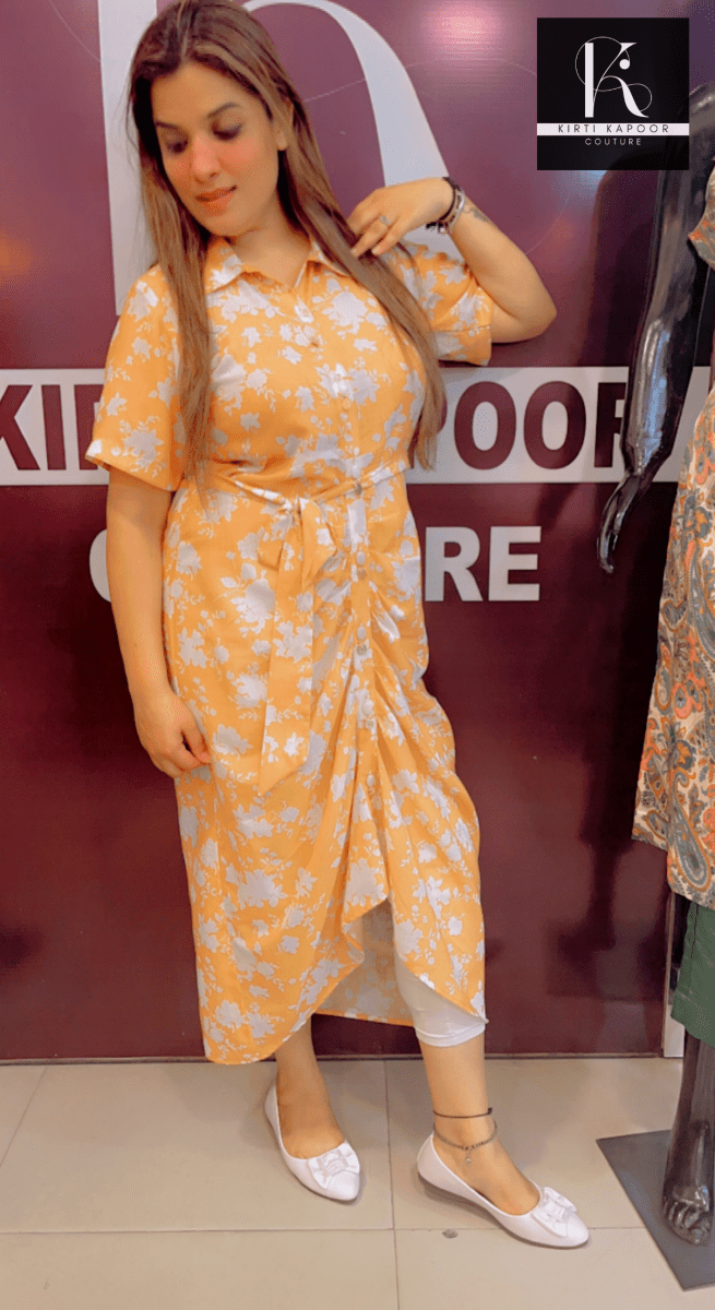Designer Draped Kurti by Kirti Kapoor - Kirti Kapoor Couture