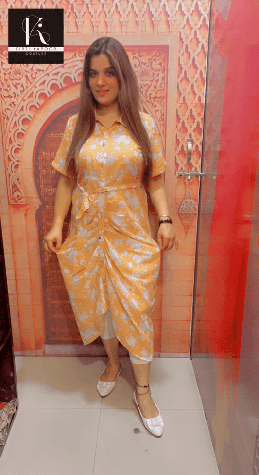 Designer Draped Kurti by Kirti Kapoor - Kirti Kapoor Couture