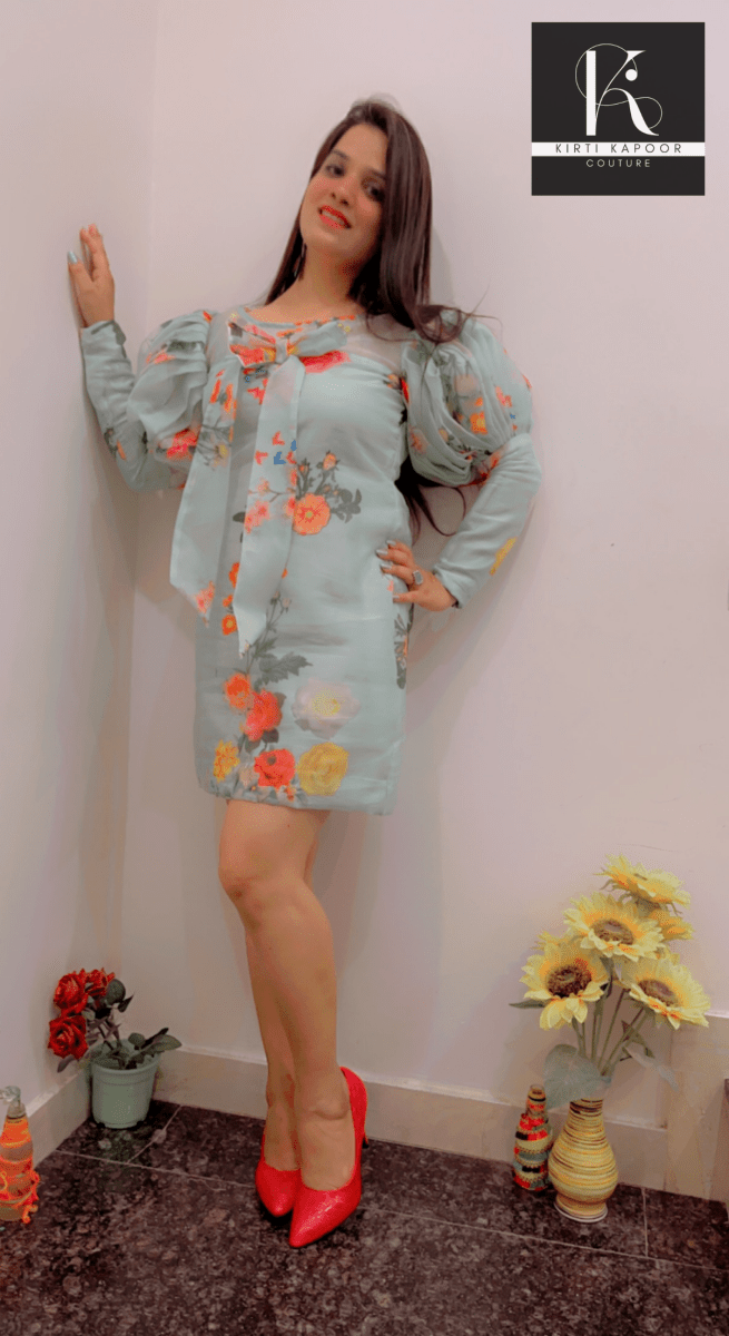 Designer Organza Tunic by Kirti Kapoor - Kirti Kapoor Couture